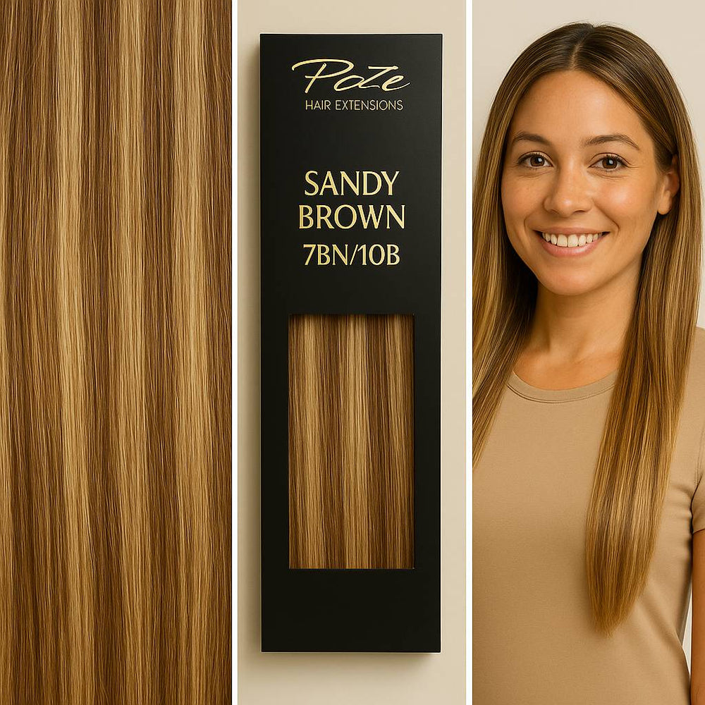 Tape In Hair Extensions Standard - 7BN/10B Sandy Brown Mix